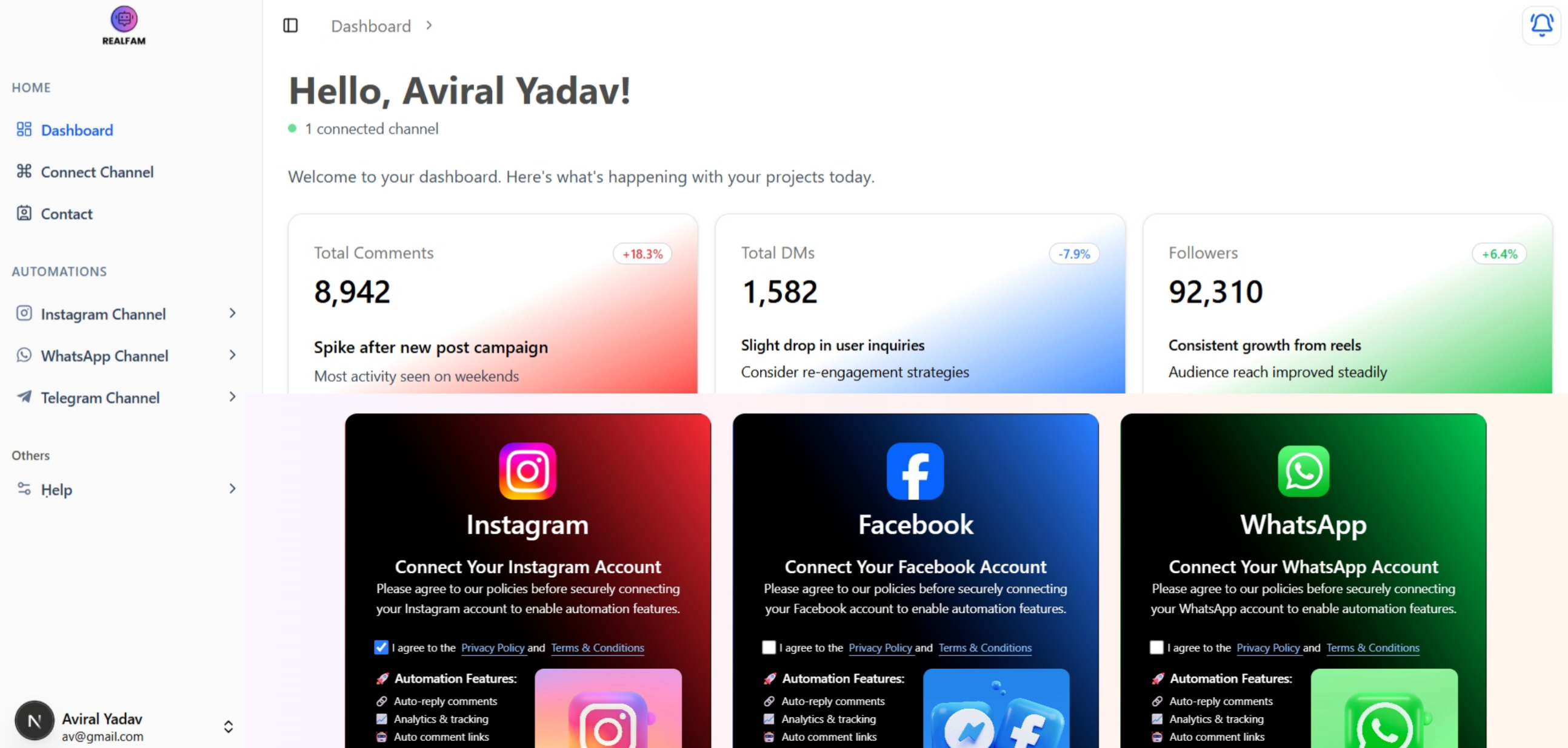 A scalable automation for social media auto-replies